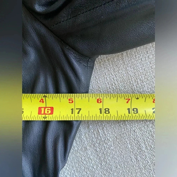 Tory Burch Leather Jacket Women’s Moto Biker Black Zip Up - Picture 5 of 11